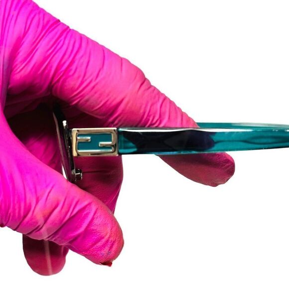 Fendi Glasses Eyewear Rectangle Frame Full Rim Black with Lacoste Case - Picture 10 of 11